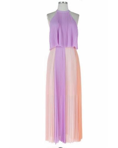 Skies Are Blue Color Block Maxi - Pink