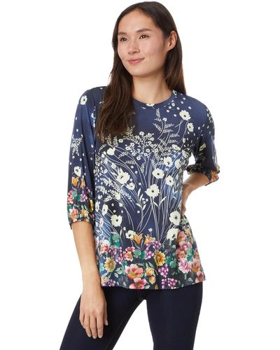 Johnny Was The Janie Favorite 3/4 Puff Sleeve Top Multi - Black