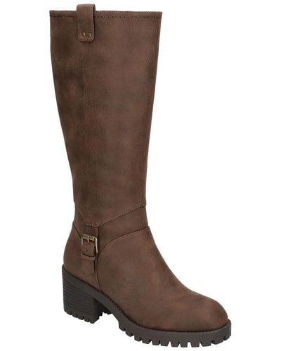 Bella Vita Lorielle Zipper Round Toe Mid-calf Boots - Brown