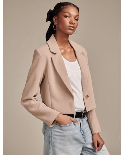 Lucky Brand Cropped Blazer - Natural