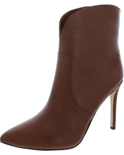 Nine West Tolate Leather Dressy Ankle Boots - Brown