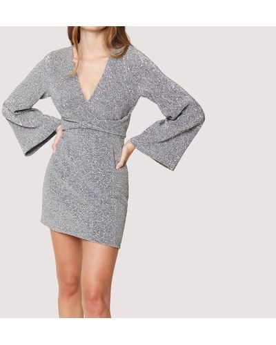 Lost + Wander After Party Mini Dress - Gray