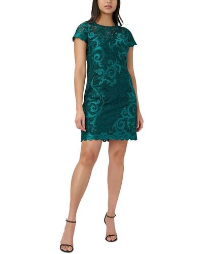 Adrianna Papell Shift Midi Cocktail And Party Dress - Green