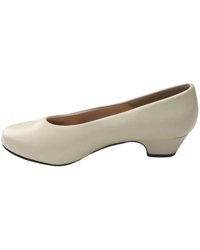 Hush Puppies Angel Leather Pump - Narrow Width In Bone - Natural