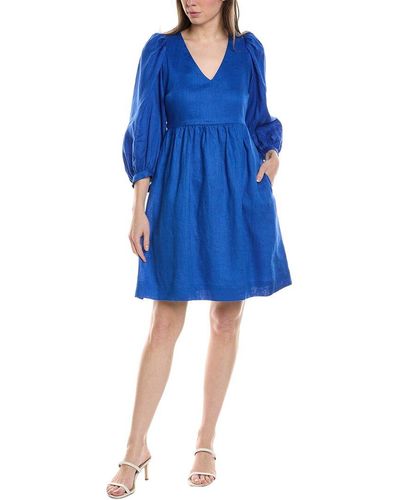 tyler boe Eva Linen Shift Dress - Blue