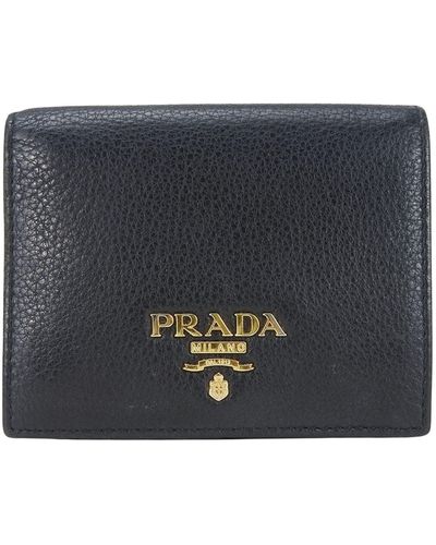 Prada Saffiano Leather Wallet (pre-owned) - Black