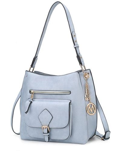 MKF Collection by Mia K Yves Vegan Leather 's Hobo Bag - Blue