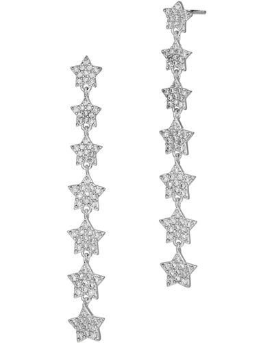 Savvy Cie Jewels Cz Star Dangle Earrings - White
