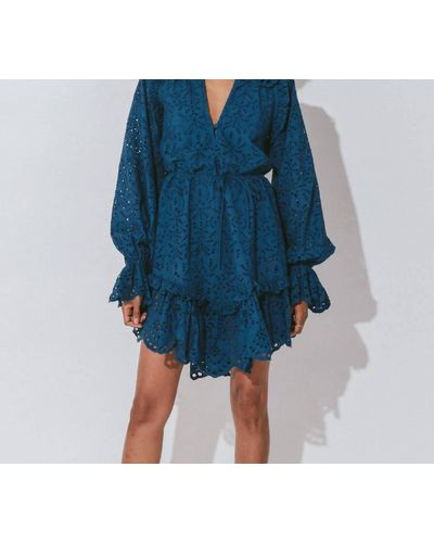 Cleobella Fiona Mini Dress - Blue