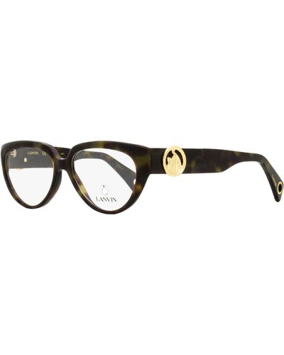 Lanvin Cat Eye Eyeglasses Lnv2600 317 Green Havana 55mm - Black