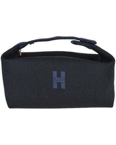Hermès Canvas Clutch Bag (pre-owned) - Black