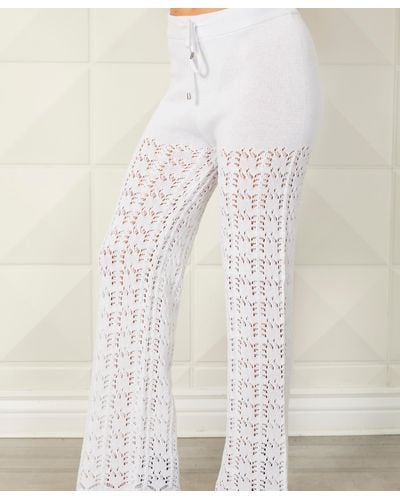 French Kyss Crochet Knitted Pant - White