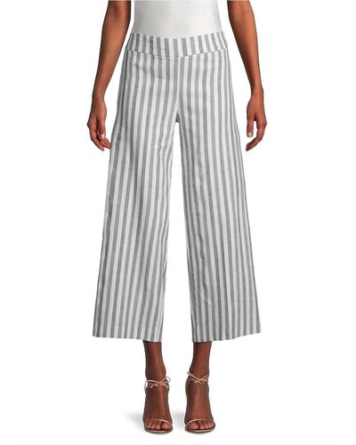 Avenue Montaigne Alex Relaxed Straight Ankle Pant - White