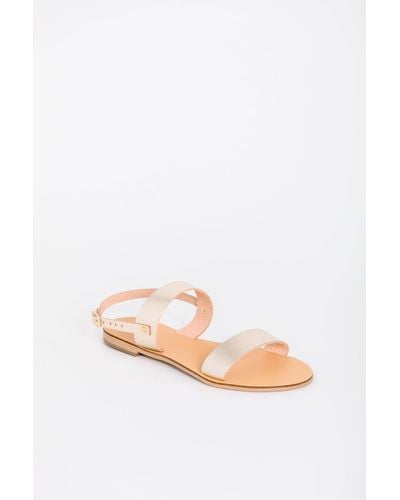 Kayu Rhodes Vegetable Tanned Leather Sandal - White