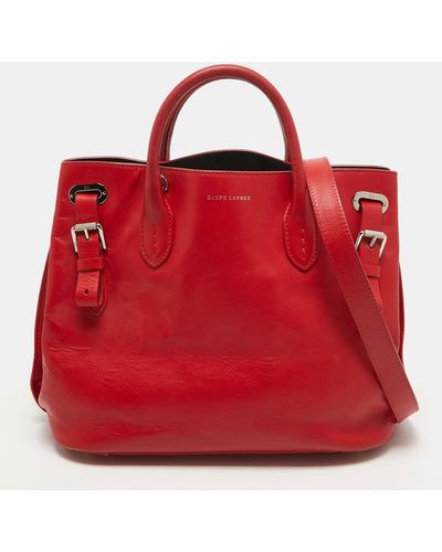 Ralph Lauren Leather Tote - Red