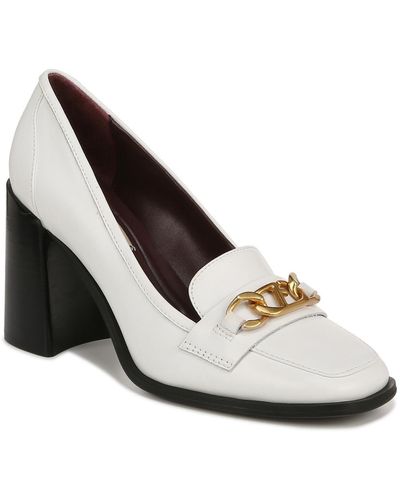 Franco Sarto Slip On Dressy Loafer Heels - White