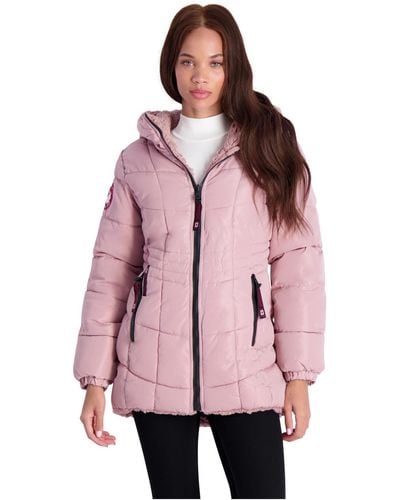 canada weather gear Sherpa Cold Weather Puffer Jacket - Pink