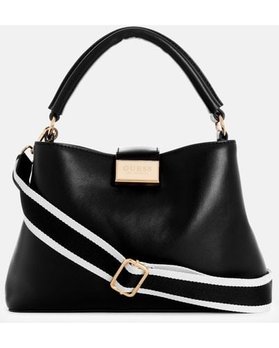 Guess Factory Stacy Small Satchel - Black