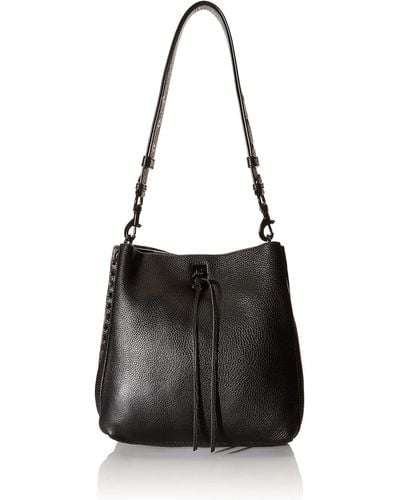 Rebecca Minkoff Darren Convertible Shoulder Leather Bag 001 Os - Black