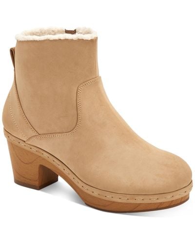 Style & Co. Townaa Winter Faux Fur Ankle Boots - Natural