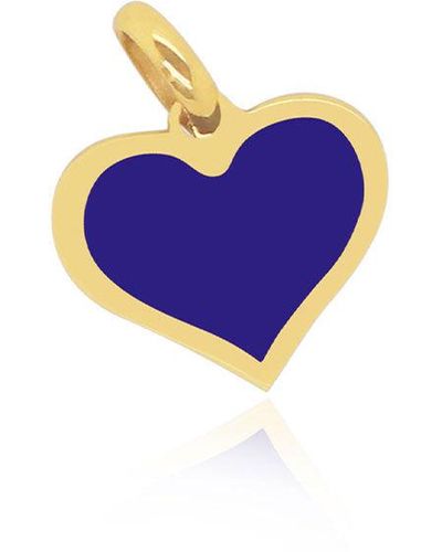 The Lovery Mini Lapis Heart Charm - Blue