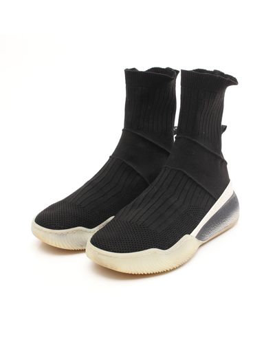 Stella McCartney Sock Sneakers High Cut Sneakers Fabric - Black