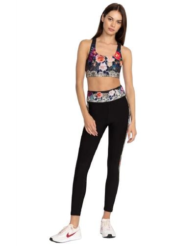 Johnny Was Rose Lace Bee Active legging - Black