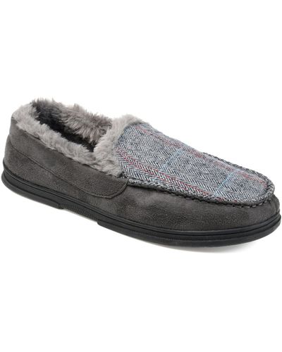 Vance Co. Winston Moccasin Slippers - Gray