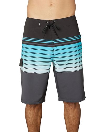 O'neill Sportswear Lennox Striped Board Shorts Swim Trunks - Blue
