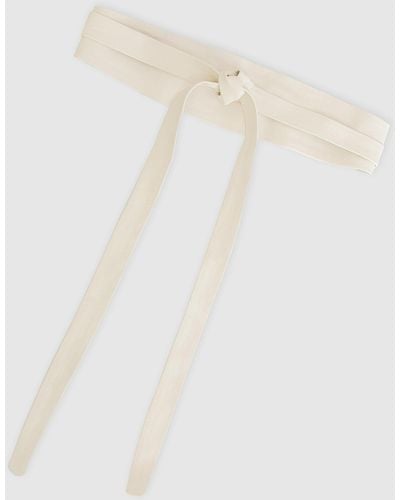 Belle & Bloom Odyssey Soft Wrap Leather Belt - White