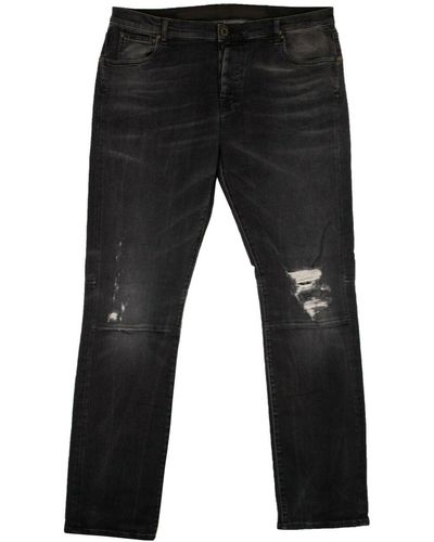 Unravel Project Distressed Slim Fit Jean Pants - Black