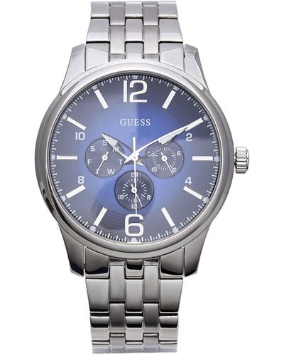 Guess Factory Silver-tone Function Watch - Multicolor