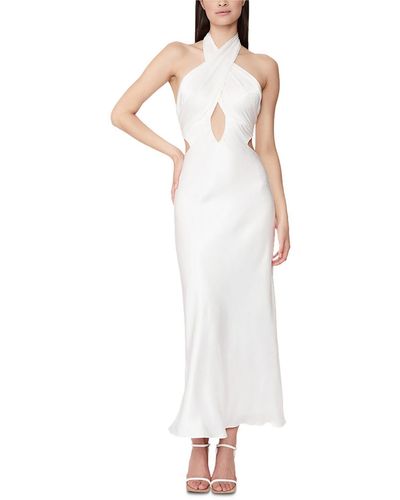 Bardot Satin Sleeveless Midi Dress - White