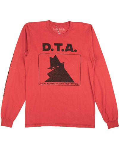 Local Authority X Don't Trust Anyone Crooke Long Sleeve T-shirt - Red