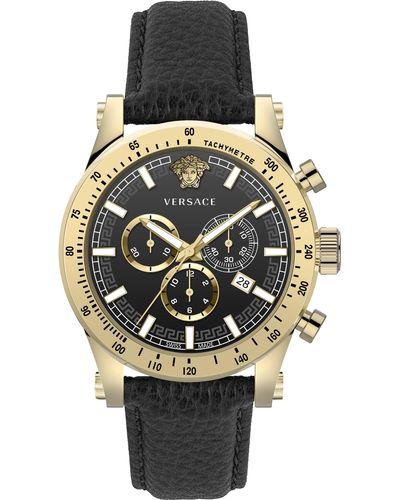 Versace Chrono Sporty 44mm Quartz Watch - Metallic