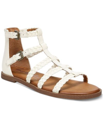 Zodiac Camelia Braided Faux Leather Gladiator Sandals - Brown