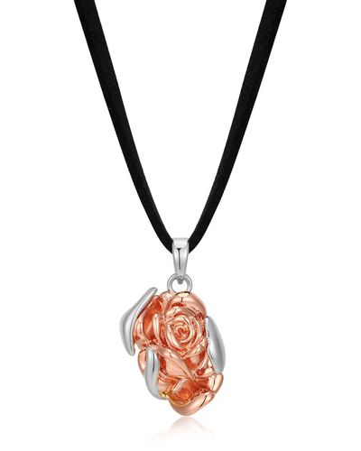 Luv Aj Rosa Pendant Necklace- Silver - Metallic
