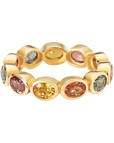 Fine Jewelry Color Sapphire Eternity Band 14k Gold - Metallic