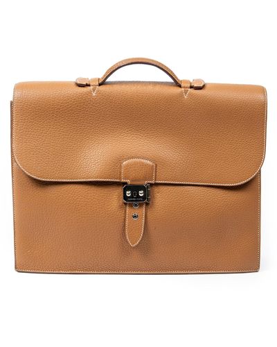 Hermès Sac A Depeches Briefcase 38 - Brown