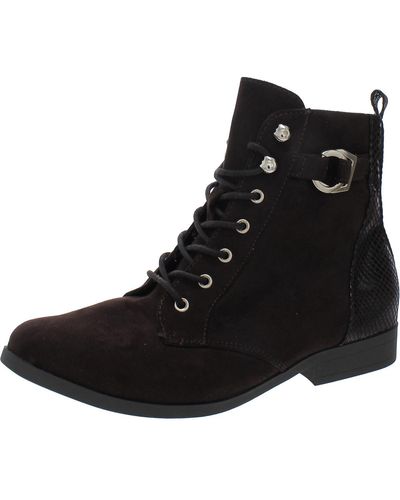 Karen Scott Clarita Almond Toe Zipper On Side Ankle Boots - Black