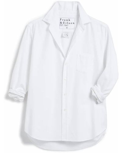 Frank & Eileen Eileen Relaxed Button Up Shirt In Whm - White