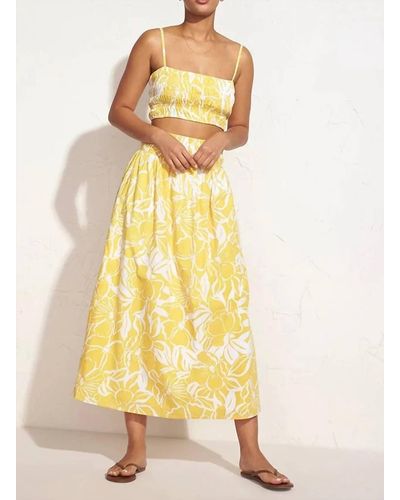 Faithfull The Brand Kiera Skirt - Yellow