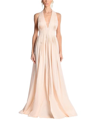 Adam Lippes Waterfall Maxi Dress In Cotton Voile - Pink