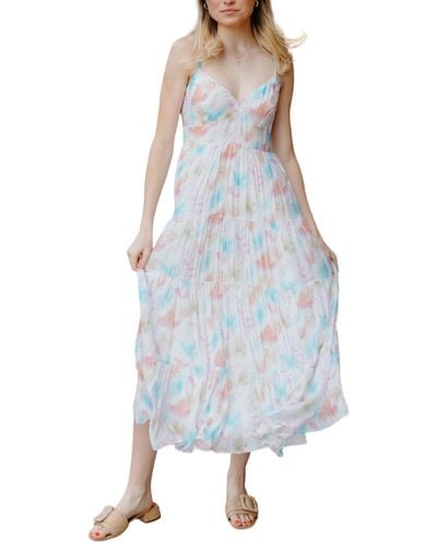 Storia Floral Maxi Dress - Blue