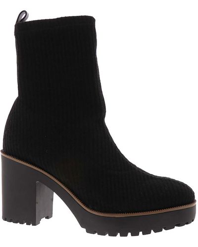 Roxy Garvey Pull On Round Toe Ankle Boots - Black
