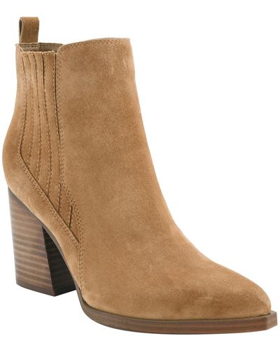 Marc Fisher Mayden Suede Pointed Toe Ankle Boots - Brown