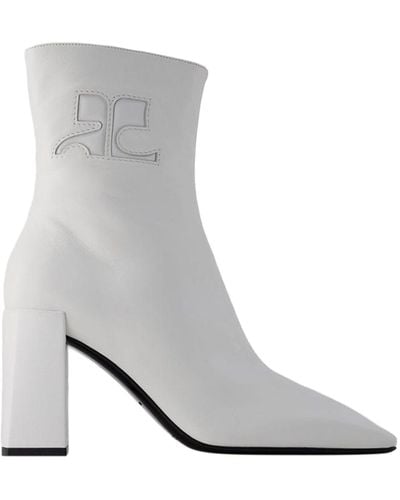 Courreges Heritage Ankle Boots - - Leather - Heritage - White