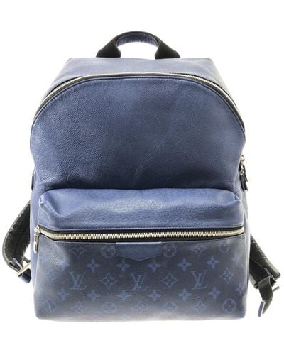 Leather bag Louis Vuitton Blue in Leather - 37037760