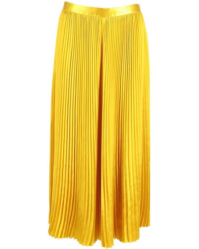 Ulla Johnson Rami Pleated Midi Skirt - Yellow