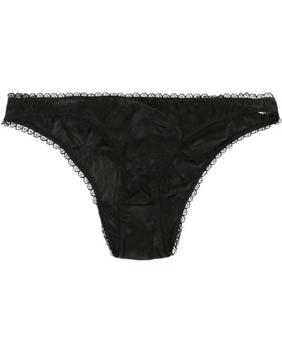 Stella McCartney Horse Jacquard Silk Underwear - Black